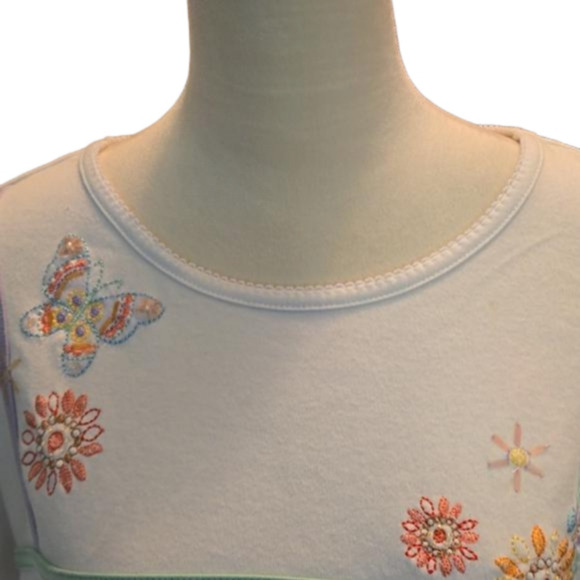 VTG Alfred Dunner Womens Top with Embroidered Floral Design size 2X - Picture 2 of 10